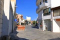 October 2 2020 - Paphos, Cyprus: Shopping street in central touristic district of Paphos, calm life because of corona pandemic