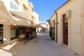 October 2 2020 - Paphos, Cyprus: Shopping street in central touristic district of Paphos, calm life because of corona pandemic