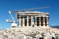 2017 October 15 - Parthenon Temple Under Construction, Acropolis, Athens, Greece Royalty Free Stock Photo