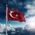 29 october Republic Day Turkey in turkish 29 ekim Cumhuriyet Bayrami. Ai Generated