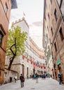 Ancient atchitecture in Siena, Travel in Tuscany concept Royalty Free Stock Photo