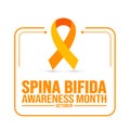October is Spina Bifida Awareness Month background template use to background, banner, placard