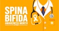 October is Spina Bifida Awareness Month background template use to background, banner, placard