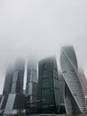 OCTOBER 1st, 2018 - Moscow International Business Center Moscow City , Russia. View of business center at foggy autumn day