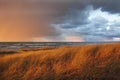 October Storm Passing Over Lake Huron Royalty Free Stock Photo