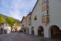 October12,2019 : Street view at Ortisei famous small town Urtijei South Tyrol Italy Royalty Free Stock Photo