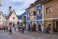 October12,2019 : Street view at Ortisei famous small town Urtijei South Tyrol Italy Royalty Free Stock Photo