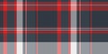 October texture background fabric, symmetry tartan seamless vector. Baby pattern textile plaid check in red and dark colors