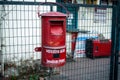 October 14th 2022 Dehradun City Uttarakhand India. India Post services. Vintage Red letter box Royalty Free Stock Photo