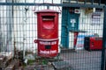 October 14th 2022 Dehradun City Uttarakhand India. India Post services. Vintage Red letter box Royalty Free Stock Photo
