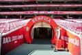 The stadium tunnel of Sport Lisboa and Benfica, through which the players from both teams walk through