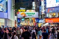 2019, October 7th, Taiwan, Taipei, Ximending Night Market - The scene at the famous night market in the city Royalty Free Stock Photo