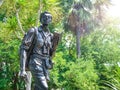 12-OCTOBER 2018, UTHAI THANI PROVINCE, THAILAND : Seub Nakhasathien statue, Thai conservationist, monument at Huai Kha Khaeng, U