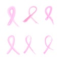 15 october Vector illustration for Breast cancer day. Watercolor awareness symbol - pink crayon ribbon. Hand drawn