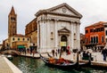 Chiesa di San Barnaba church cloudy day. Venice, Italy