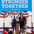 OCTOBER 13, 2016: Vice President Joe Biden campaigns for Nevada Democratic U.S. Senate candidate Catherine Cortez Masto and presid Royalty Free Stock Photo