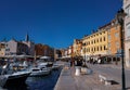 October 2019, view of Rovinj, a beautiful city in Croatia summer time.