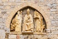 Roman Pope statue at the cathedral wall