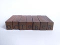 October wooden letters alphabet