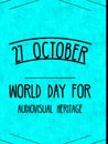 27 October world day for audiovisual heritage