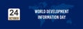 24 October World Development Information Day Royalty Free Stock Photo