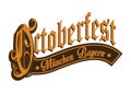 Octoberfest gothic calligraphic hand lettering.