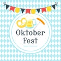 Octoberfest greeting card Royalty Free Stock Photo