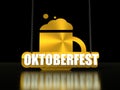 Octoberfest isometric text Royalty Free Stock Photo