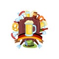 Octoberfest logo for pub Royalty Free Stock Photo