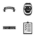 Octoberfest, oral cavity and other web icon in black style. operative memory, documents icons in set collection.