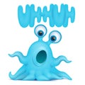 Octopus alien monster emoji character with uh-huh title Royalty Free Stock Photo
