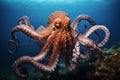 Octopus animal view. Generate Ai