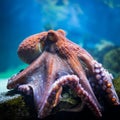 Octopus in the aquarium Royalty Free Stock Photo