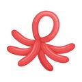 Octopus from balloons. Vector illustration on a white background. Royalty Free Stock Photo