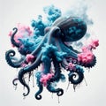 octopus black ink Royalty Free Stock Photo