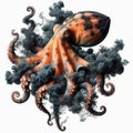 octopus black ink Royalty Free Stock Photo