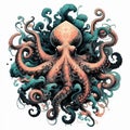 octopus black ink Royalty Free Stock Photo