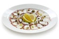 Octopus carpaccio Royalty Free Stock Photo