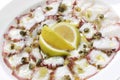 Octopus carpaccio Royalty Free Stock Photo