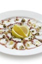 Octopus carpaccio Royalty Free Stock Photo