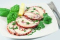 Octopus carpaccio Royalty Free Stock Photo