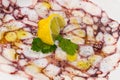 Octopus carpaccio Royalty Free Stock Photo