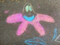 Octopus Chalk Drawing on the Sidewalk Royalty Free Stock Photo