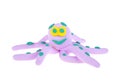 Octopus from children bright plasticine on a white background