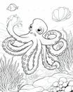 Octopus coloring pages