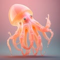 Octopus. 3D illustration. 3D CG. High resolution.