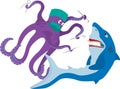 Octopus the dentist Royalty Free Stock Photo