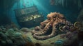 Octopus Expedition: Sunken Ship, Treasure Chest & Gleaming Jewels - Ultra HD & Super Details