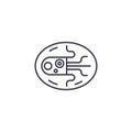 Octopus food linear icon concept. Octopus food line vector sign, symbol, illustration.