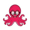 Octopus geek wearing glasses